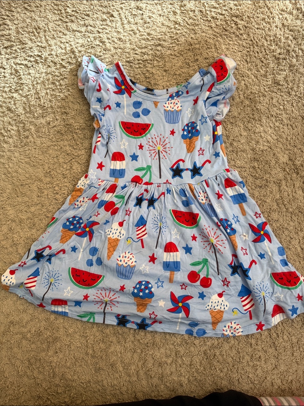 Little Sleepies Play 4th of July Dress